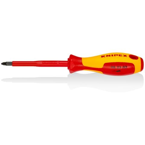 Отвёртка VDE 1000V Pozidriv PZ2, длина стержня 100 мм, L-212 мм  KNIPEX 982502