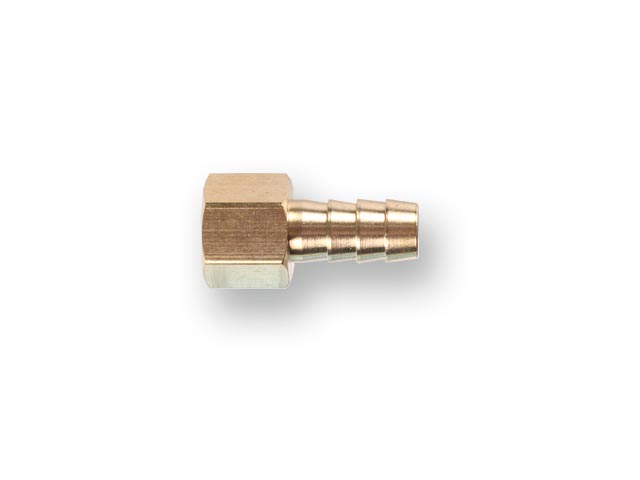 Соединение внутренняя резьба 1/4" х елочка 12 мм, латунь, ECO AB-FT14/E12
