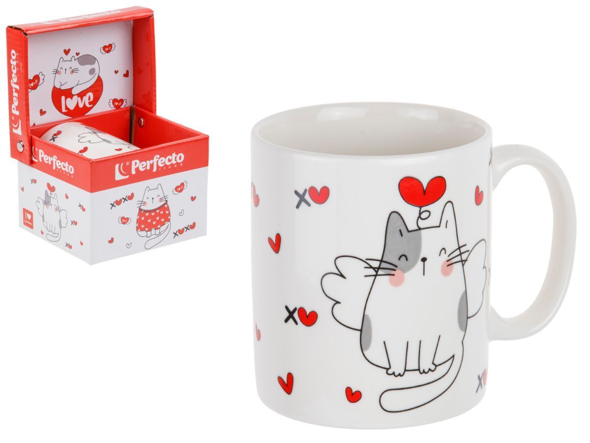 Кружка керамическая, в кор., 350 мл., CATS-3 PERFECTO LINEA 30-062603