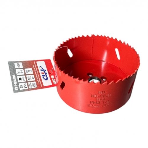 Коронка биметаллическая по металлу и дереву 92мм., L38мм., 5/8"-18UNF, HSS M3 H-D HD-3341