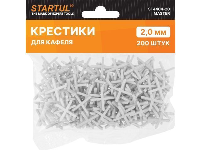 Крестики д/кафеля 2,0мм 200шт MASTER (ST4404-20) (СВП) STARTUL ST4404-20