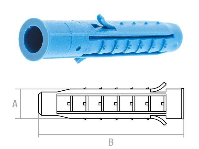 Дюбель распорный 6х30 mm четырехсегментный (40 шт в зип-локе) STARFIX SMZ2-42315-40