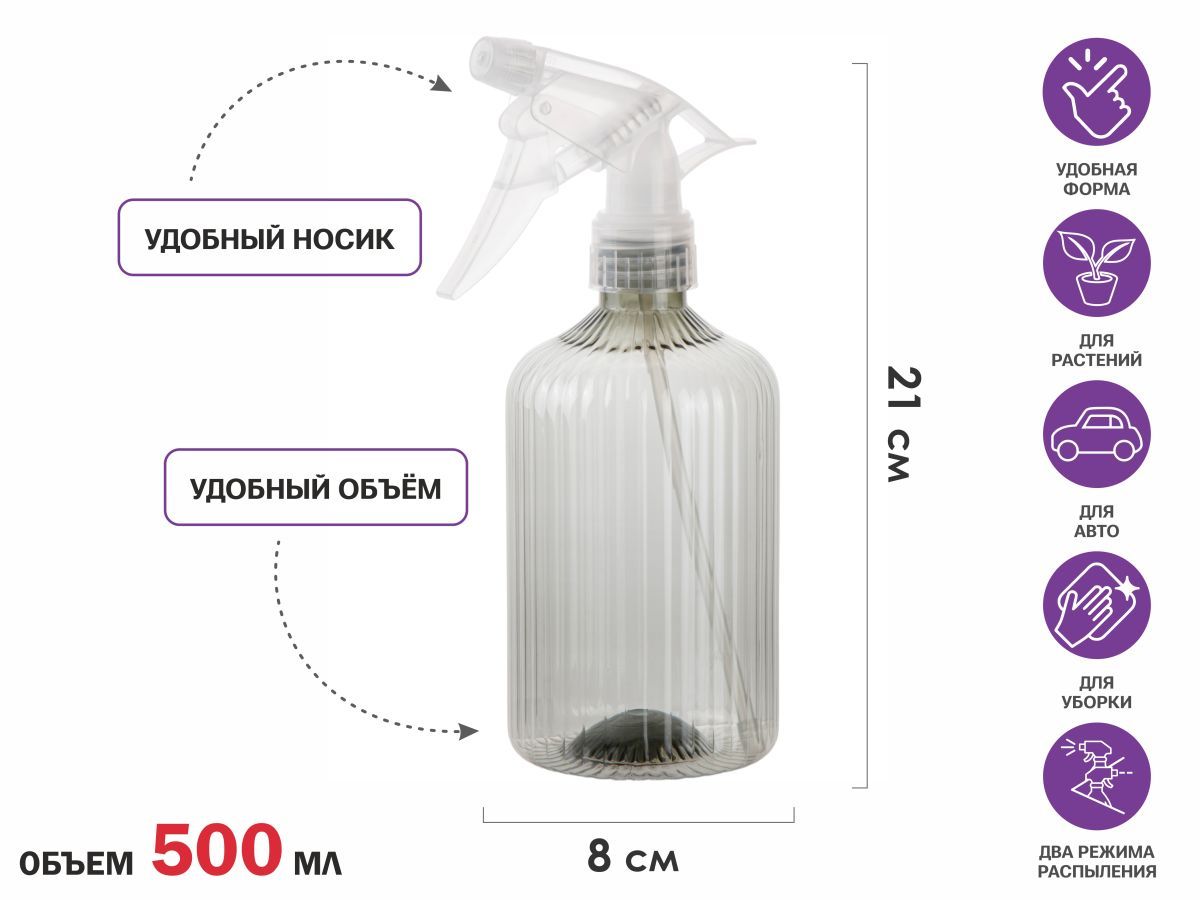 Опрыскиватель ручной 0,5л с пульверизатором PERFECTO LINEA 42-500823