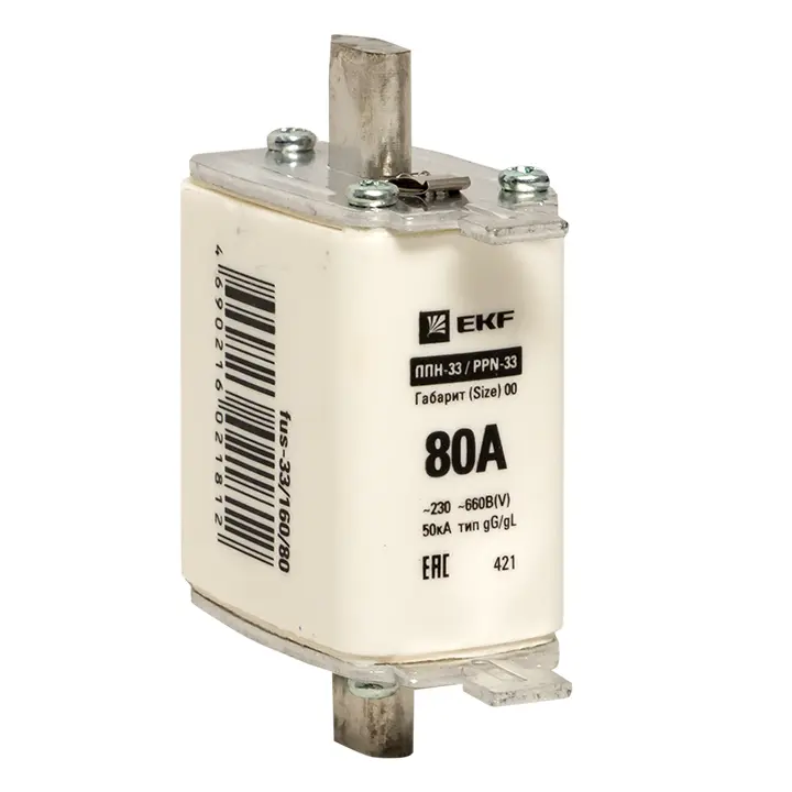 Плавкая вставка ППН-33 160/ 80А габарит 00 PROxima EKF fus-33/160/80