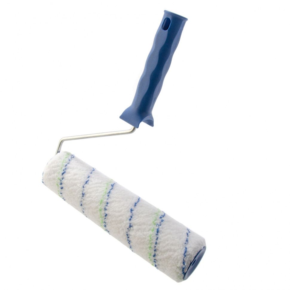 Валик "Водные краски", 250 mm, ворс 12mm, D - 48 mm, D ручки - 6 mm, полиэстер Сибртех 80187