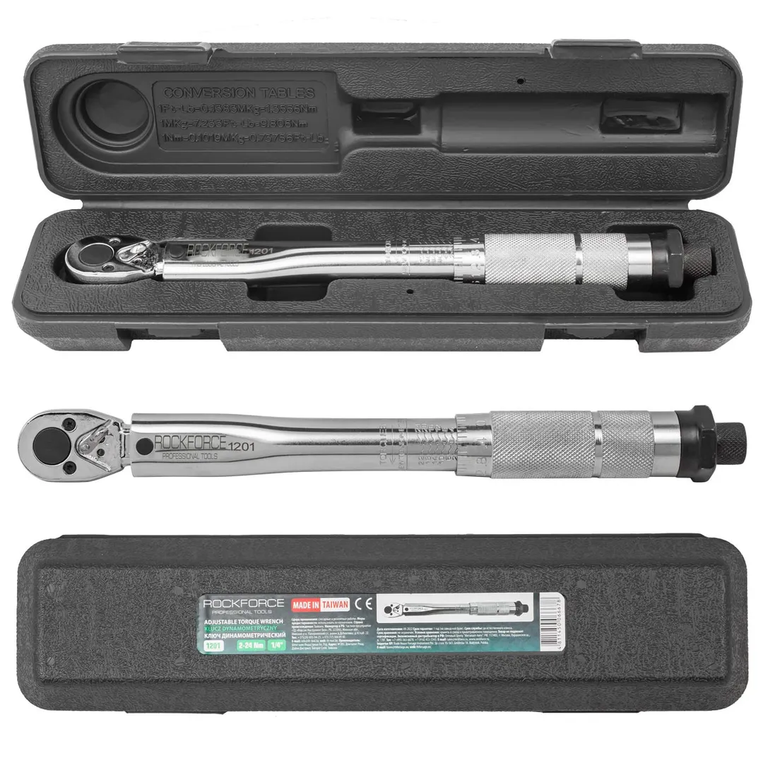 Ключ моментный 2-24Нм, 1/4"  Rock FORCE RF-1201