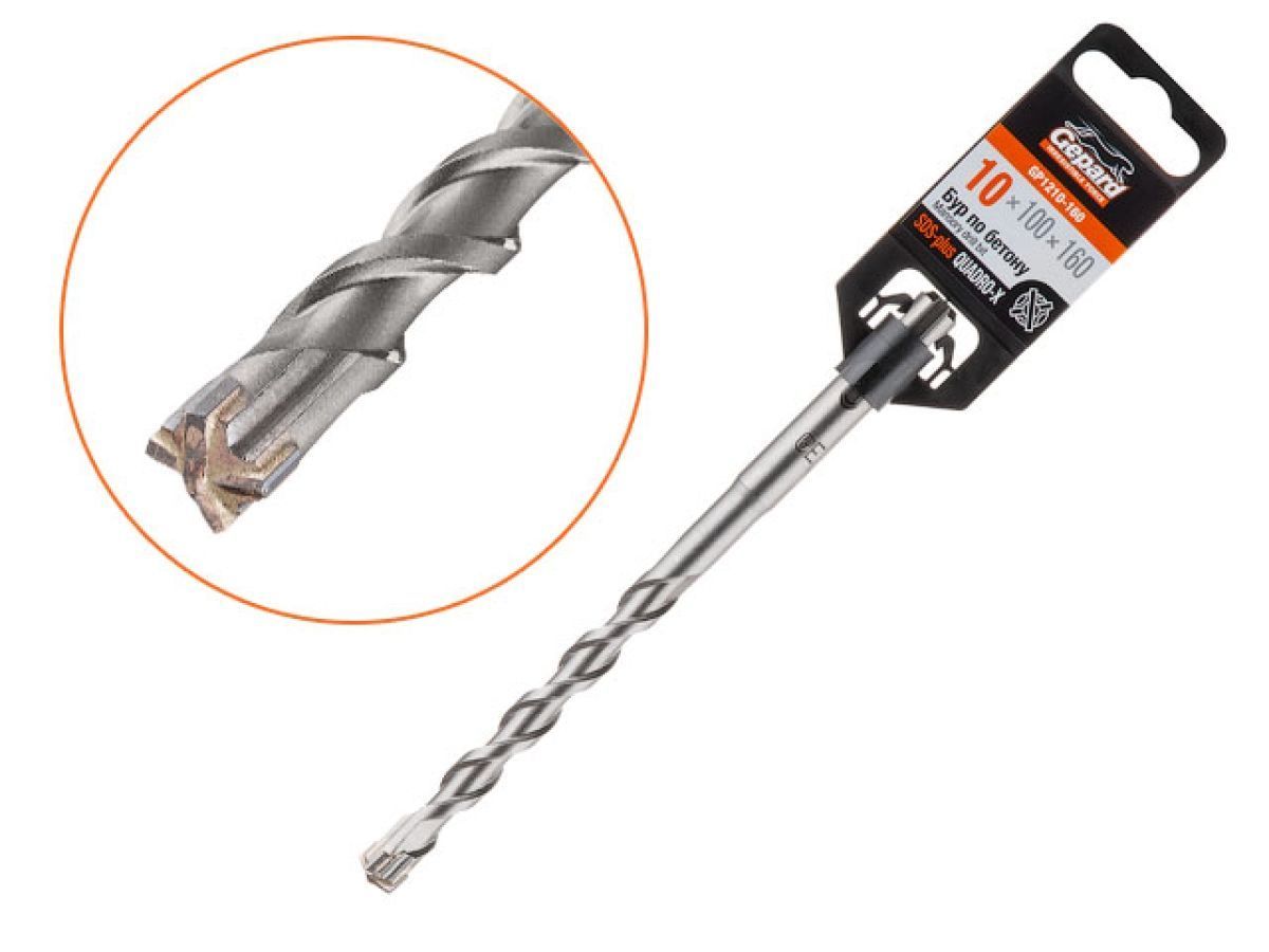 10х100х160 mm бур (сверло) SDS-plus QUADRO-X GEPARD GP1210-160
