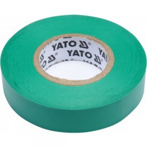 Изолента ПВХ зеленая 15mm х 20м х 0.13mm YATO YT-81595