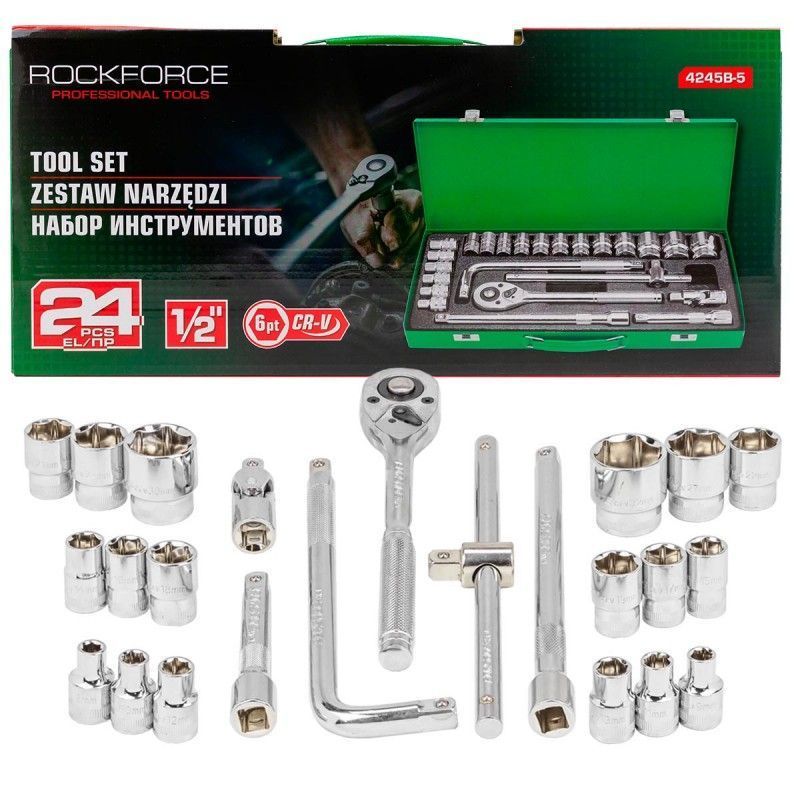 Набор инструментов 24пр. 1/2" ( 6гр) RockFORCE Rock FORCE RF-4245B-5