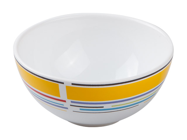 Салатник керамический, 123 mm, круглый, серия Самсун, желтая полоска  ...PERFECTO LINEA 18-985117