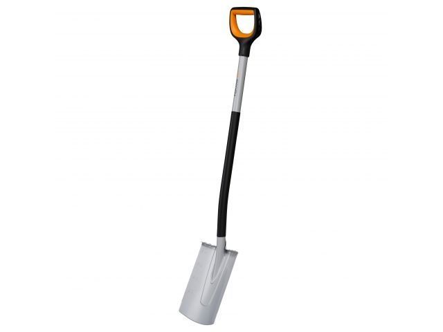 Лопата штыковая с закругленным лезвием Xact  (серая)  FISKARS 1066730