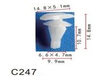 Клипса для крепления внутренней обшивки а/м Тойота пластиковая (100шт/уп.) Forsage C0247Seal(Toyota) Клипса для крепления внутренней обшивки а/м Тойота пластиковая (100шт/уп.) Forsage C0247Seal(Toyota)