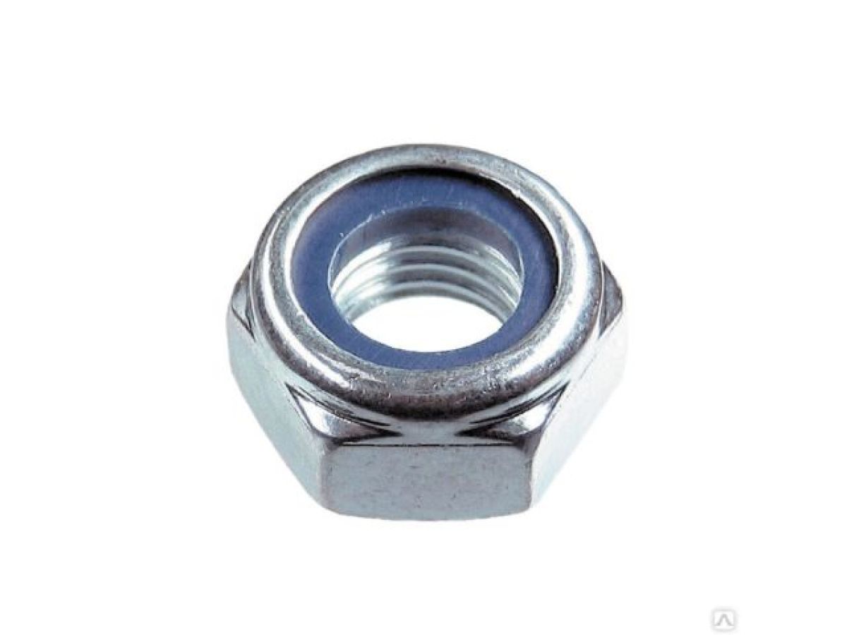Гайка М8 со стопорным кольцом, цинк, DIN 985 (10 шт в зип-локе) STARFIX SMZ1-50736-10