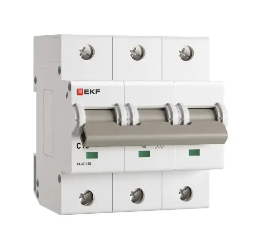 Авт. выкл. ВА 47-125 3P 10А (C) 15кА PROxima EKF mcb47125-3-10C