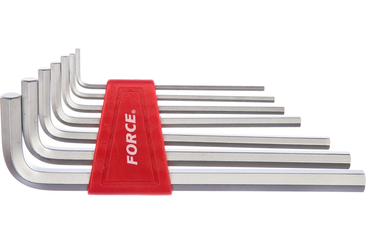 Набор ключей шестигранных 2.5-10мм, 7пр. длинных Force 5072L