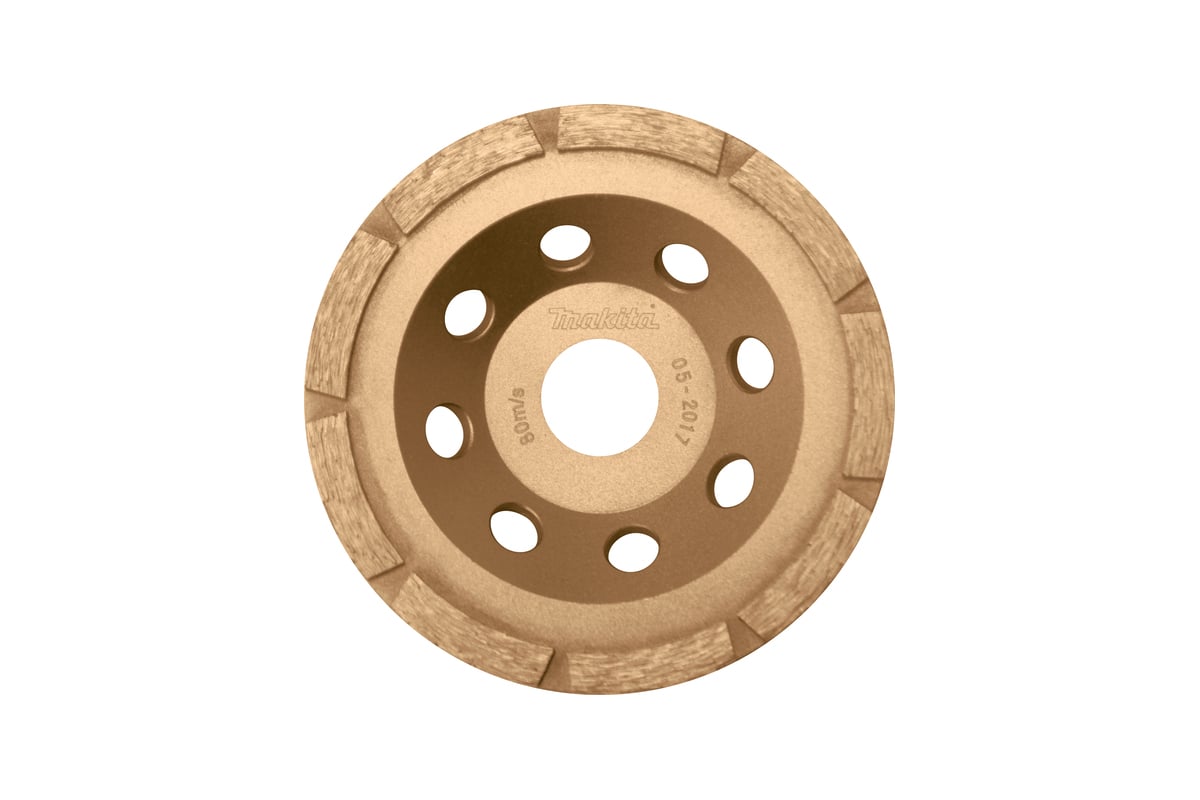 Алмазная чашка 115х22,23 мм (однорядная / "Эконом") на УШМ MAKITA D-60676