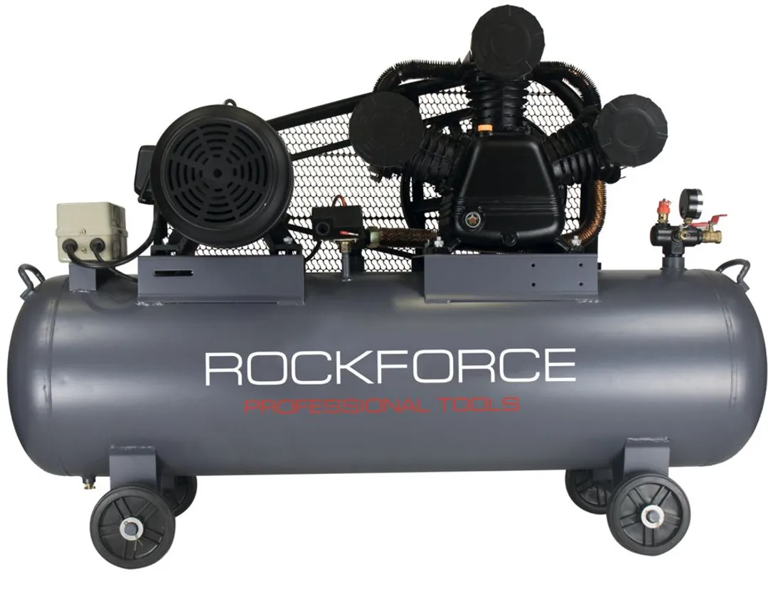 Компрессор 3-х поршневой масляный с ременным приводом (380В,5.5кВт,1000 об/мин,ресивер 135л, 8бар, 9...Rock FORCE RF-365-100