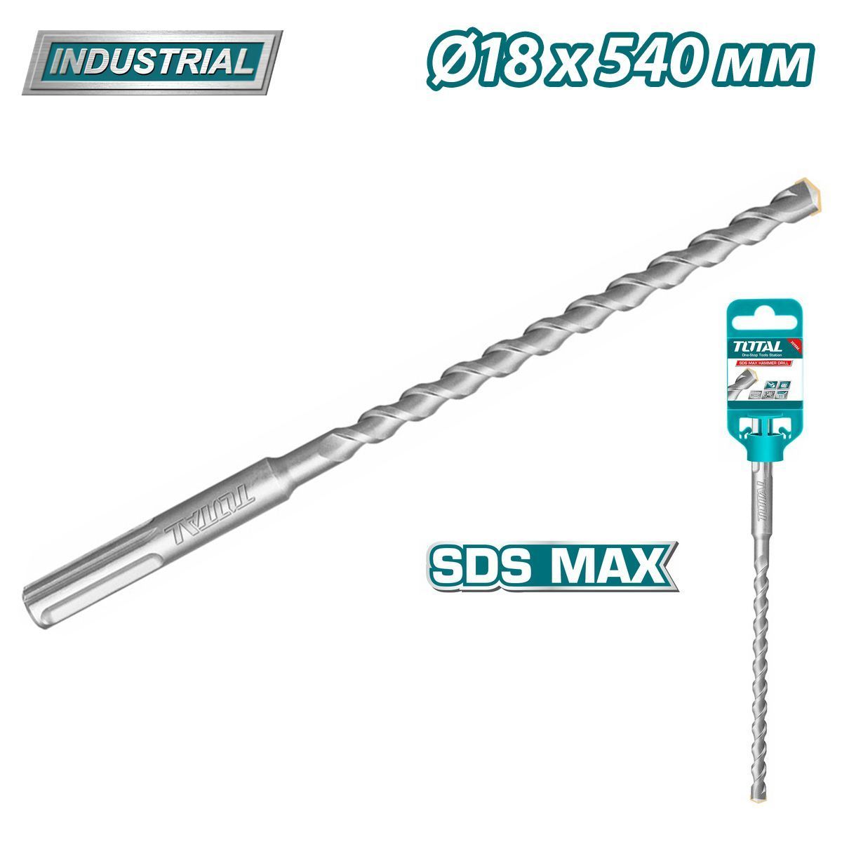 Бур SDS-MAX 18x540мм  TAC321808TOTAL 48235