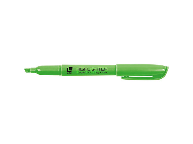 Маркер текстовый тонкий 1-5 мм зеленый скошенный,  LITE FML02G