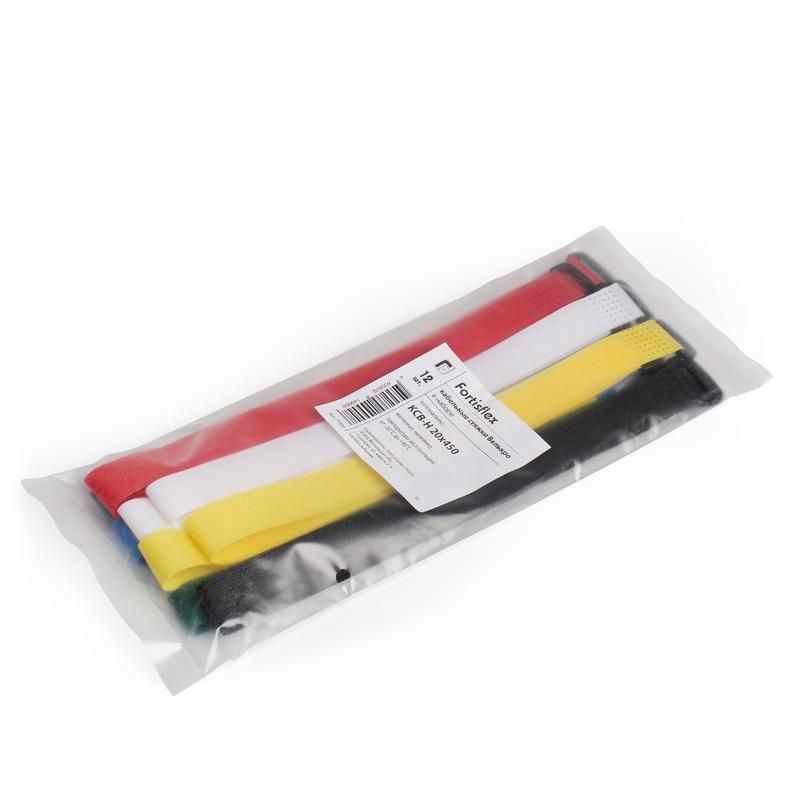 Стяжка-велькро КСВ-Н 20х450 (12шт) в наборе   Fortisflex 77930