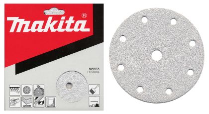 Шлифлист 150 мм, K60 8 отв. (белый / 10 шт)  MAKITA P-37845