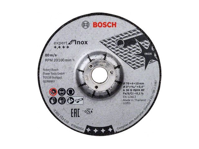Круг обдирочный 76x4x10.0 mm для нержавеющей стали Expert (2 шт.)  ...BOSCH 2608601705
