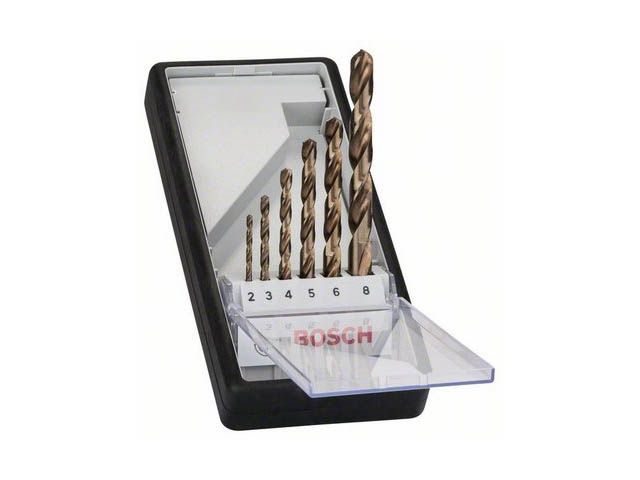 Набор сверл по металлу Robust Line HSS-Co 2-8мм 6шт,  BOSCH 2607019924