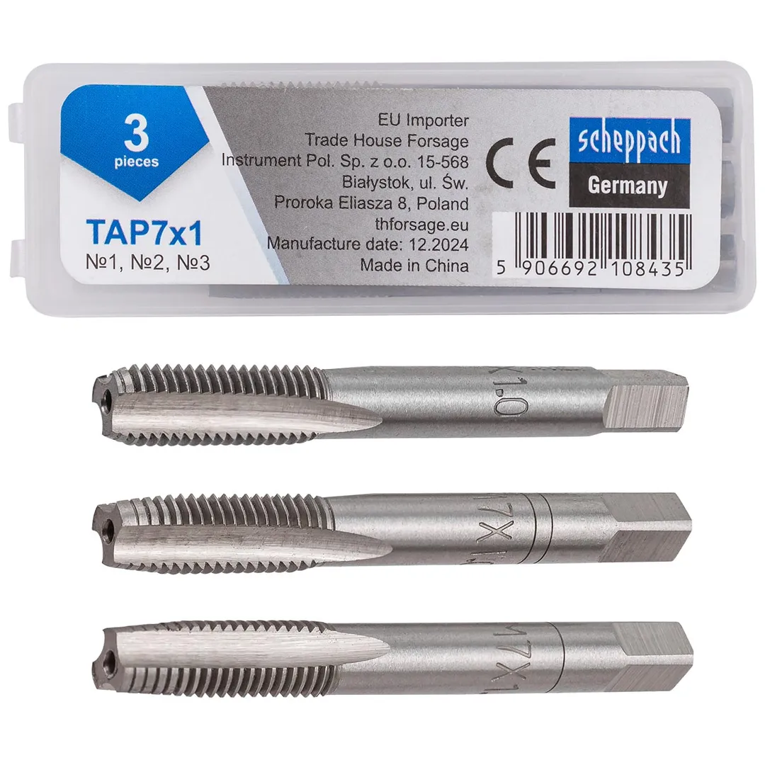 Метчик M7x1 (3шт)  Scheppach Sch-TAP7x1