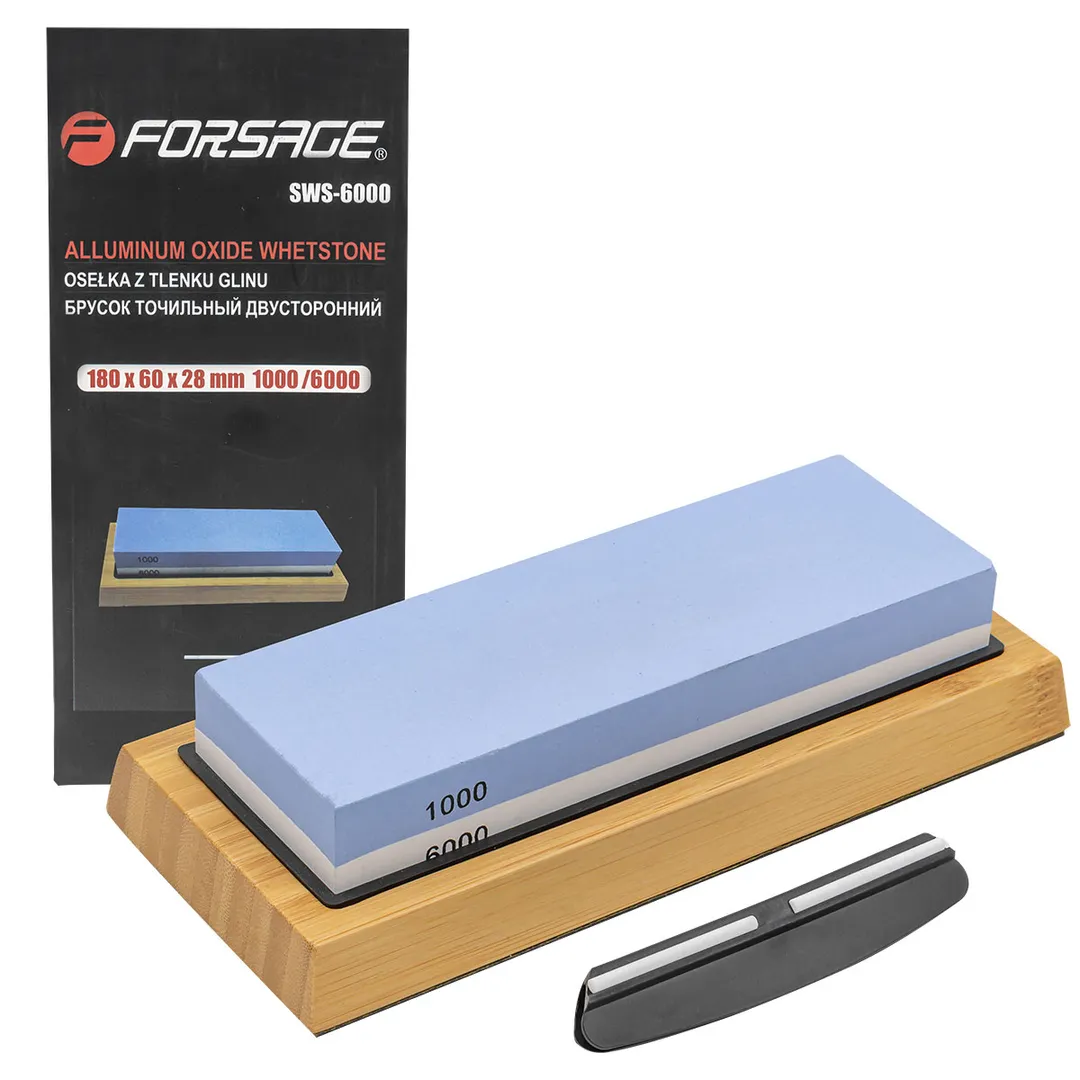 Брусок точильный двусторонний 180x60x28mm 1000/6000  Forsage F-SWS-6000