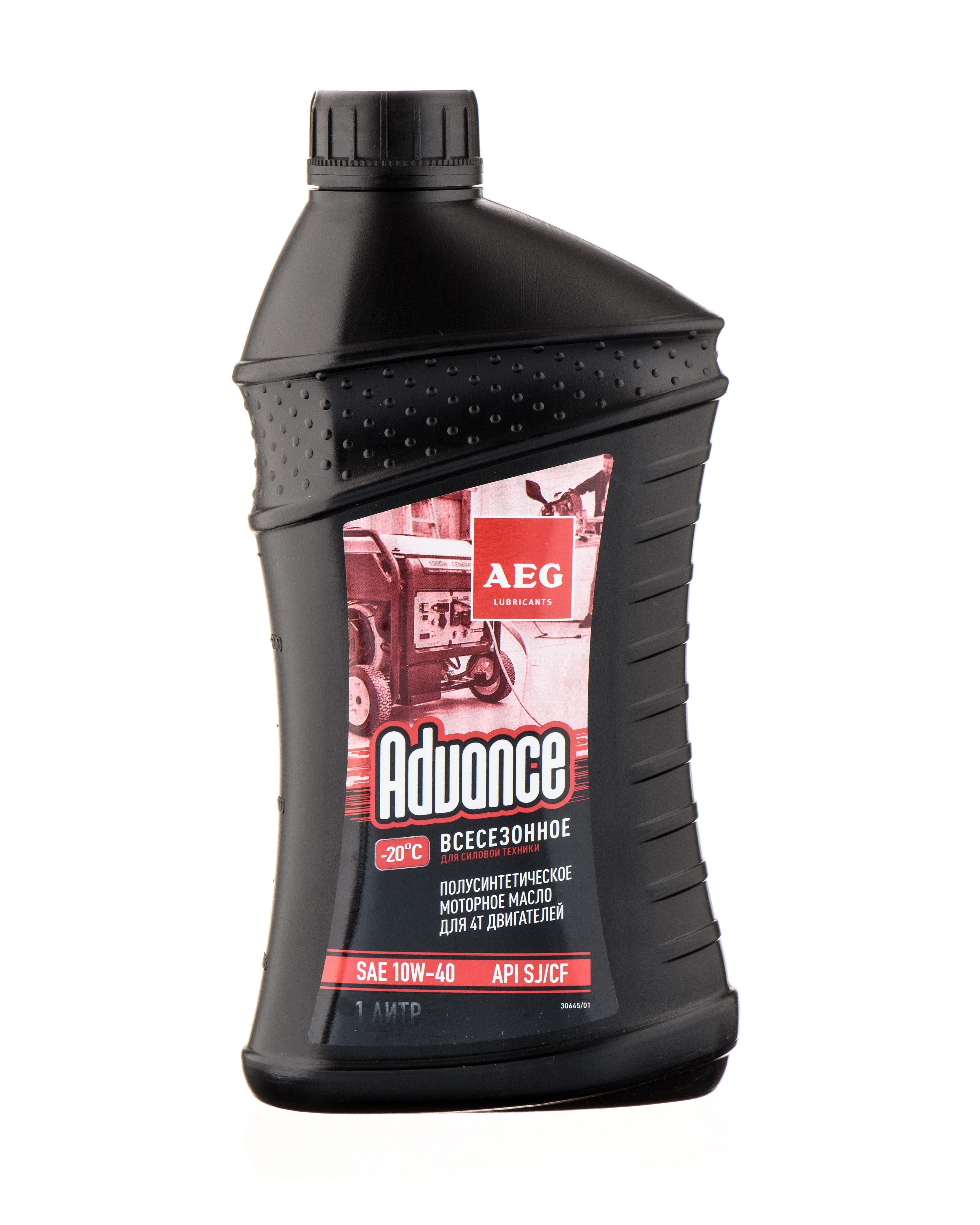 Масло для 4-х тактных двигателей  Advance SAE 10W40 API SJ/CF (1л)AEG 30645
