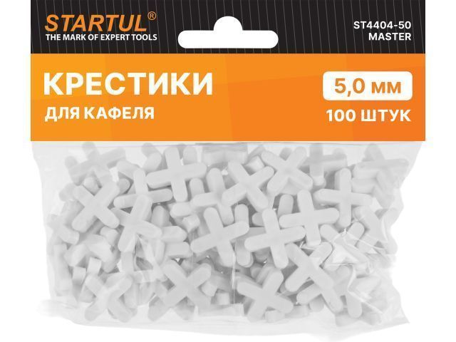 Крестики д/кафеля 5,0мм 100шт MASTER (ST4404-50) (СВП) STARTUL ST4404-50