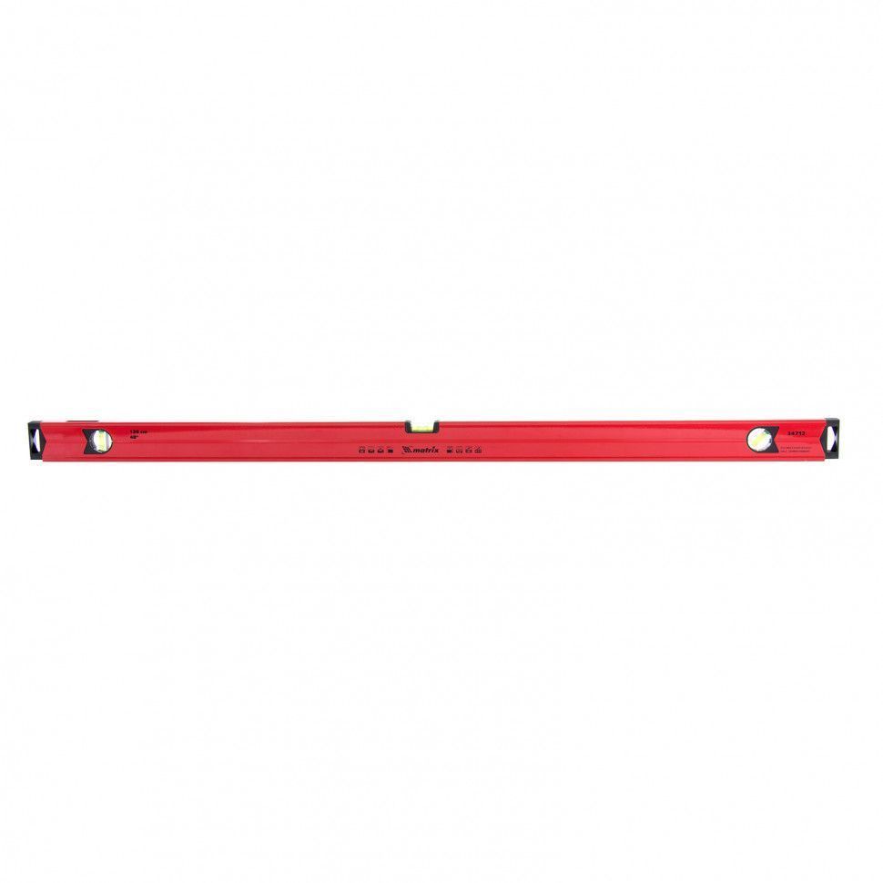 Уровень алюминиевый магнитный, 1200 мм, фрезерованный, 3 глазка (1 зеркальный), усиленный Matrix 34712