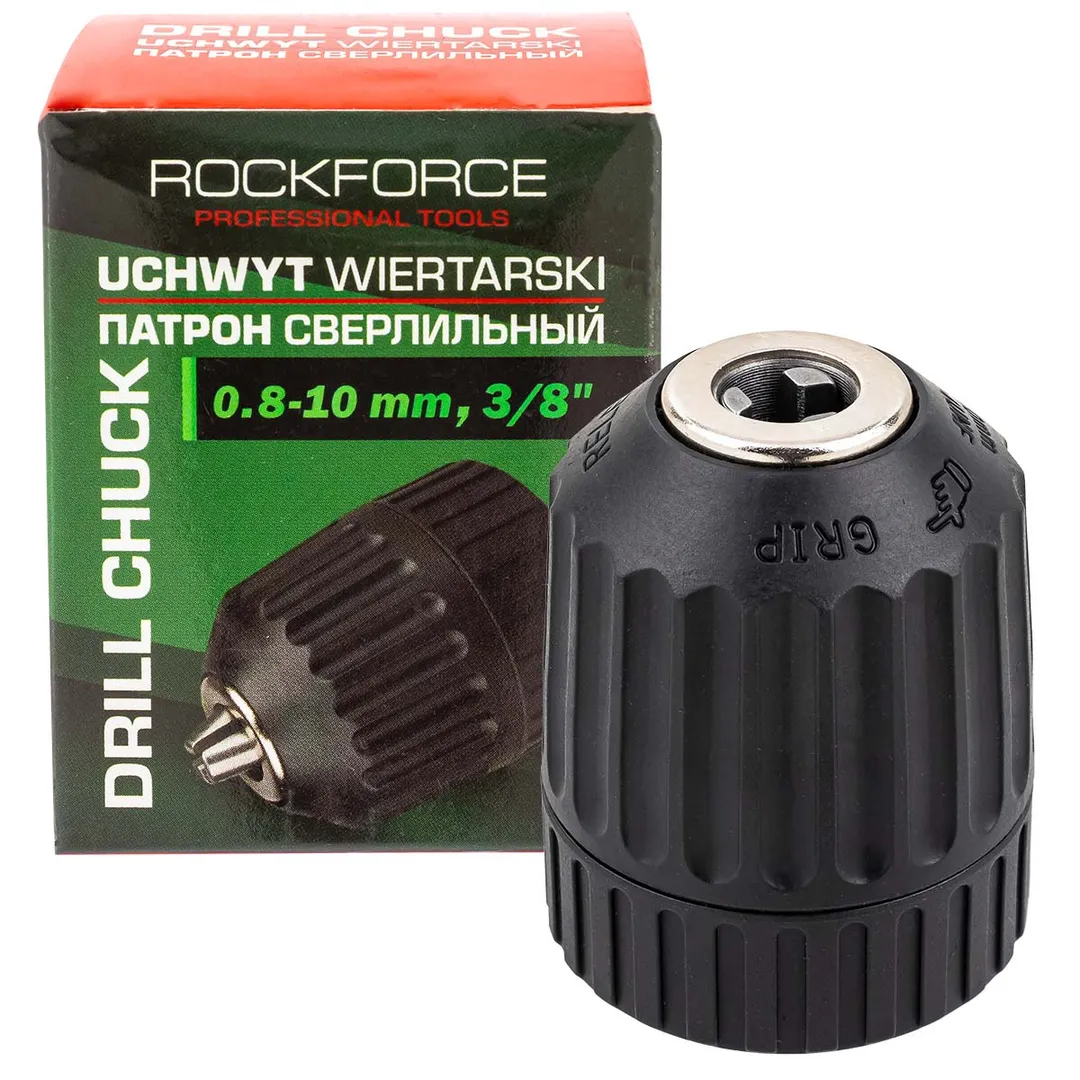 Патрон цанговый для дрели (1-10мм, 3/8") RockFORCE RF-G00534