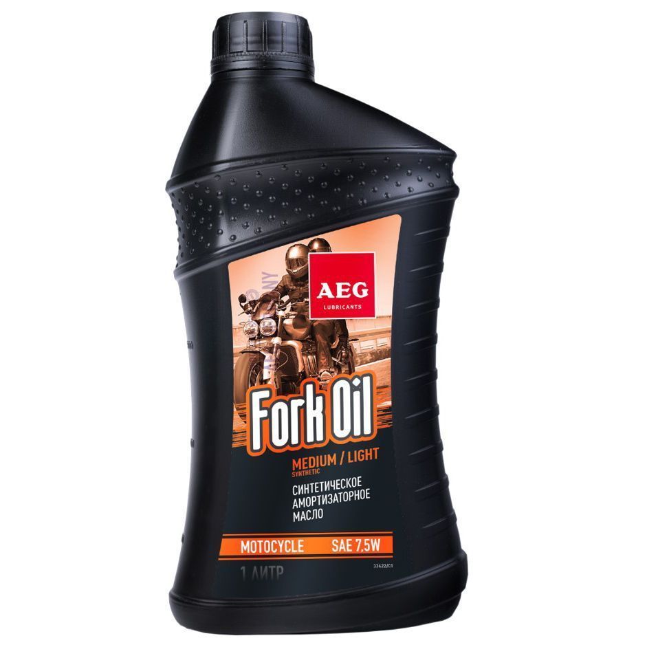 Масло амортизаторное для вилок мотоциклов AEG ForkOil 7.5W (1л)... 33622