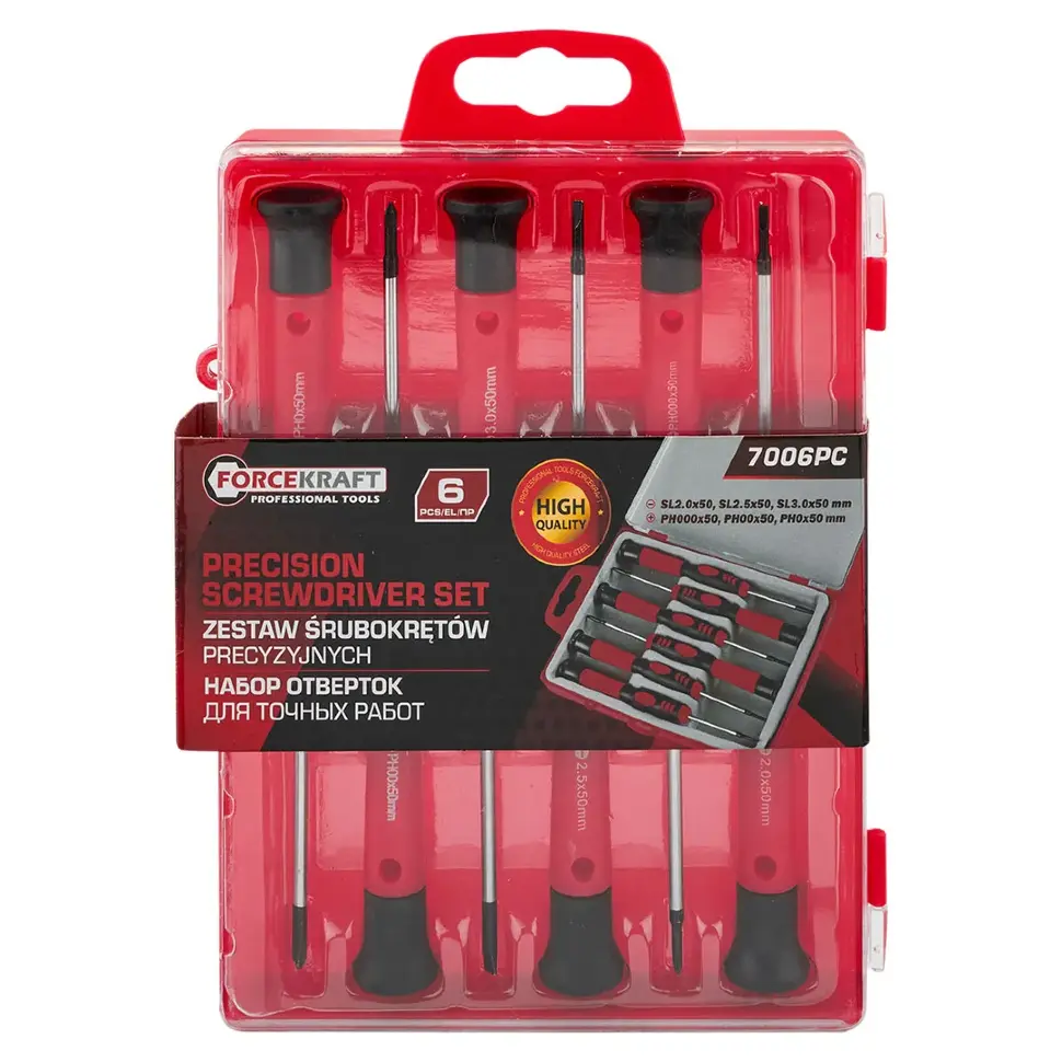 Отвертки для точных работ, набор 6пр. FORCEKRAFT FK-7006PC