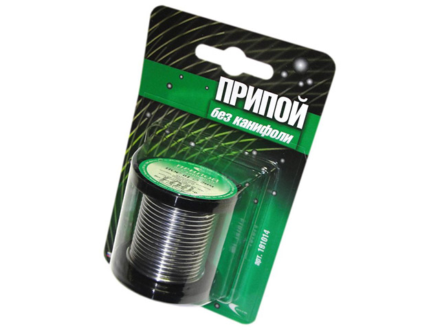 Припой ПОС 61 проволока, катушка ф2mm, 100г, в блистере Векта 191014