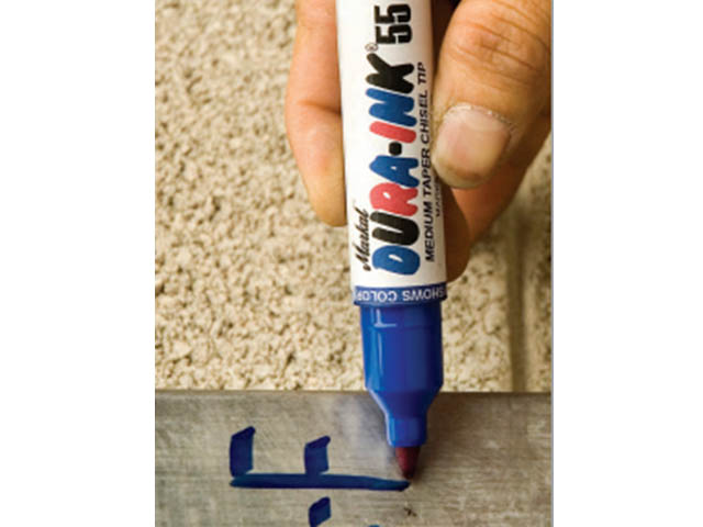 Маркер промышленный перманентный, толщина 1.5/4.5 mm, синий, DURA-INK 55  ...MARKAL 96530