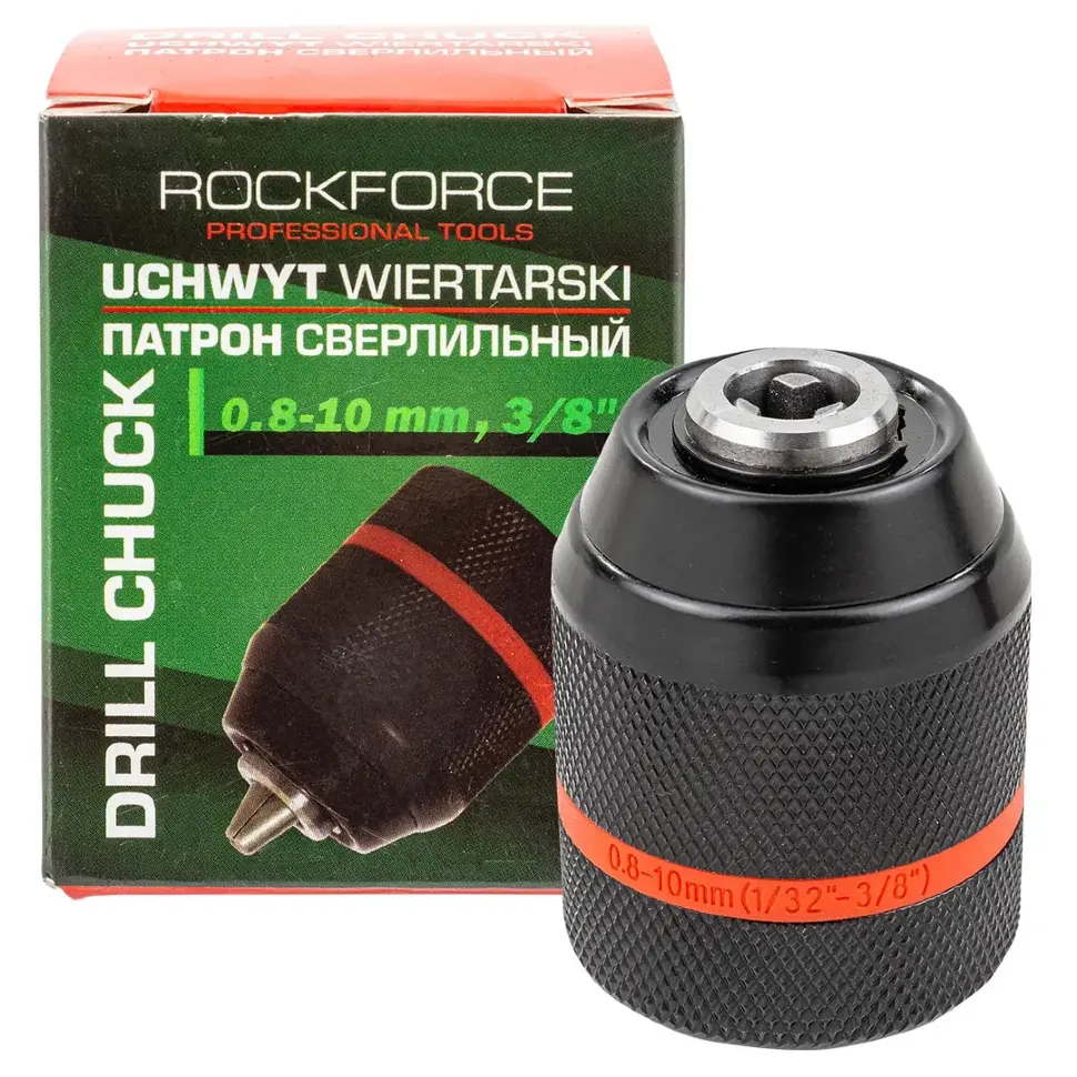 Патрон цанговый для дрели (1-10мм, 3/8") RockFORCE RF-G00520