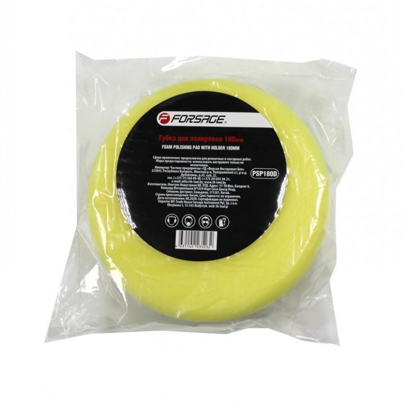 Губка для полировки на диске 150mm (М14) (цвет желтый)  Forsage F-PSP150D