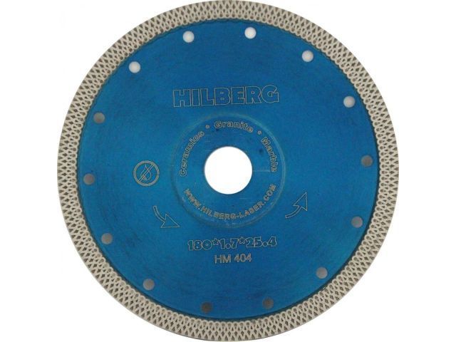 Алмазный круг 180х22.23 mm по керамике сплошн.ультратонкий Turbo   ...HILBERG HM404
