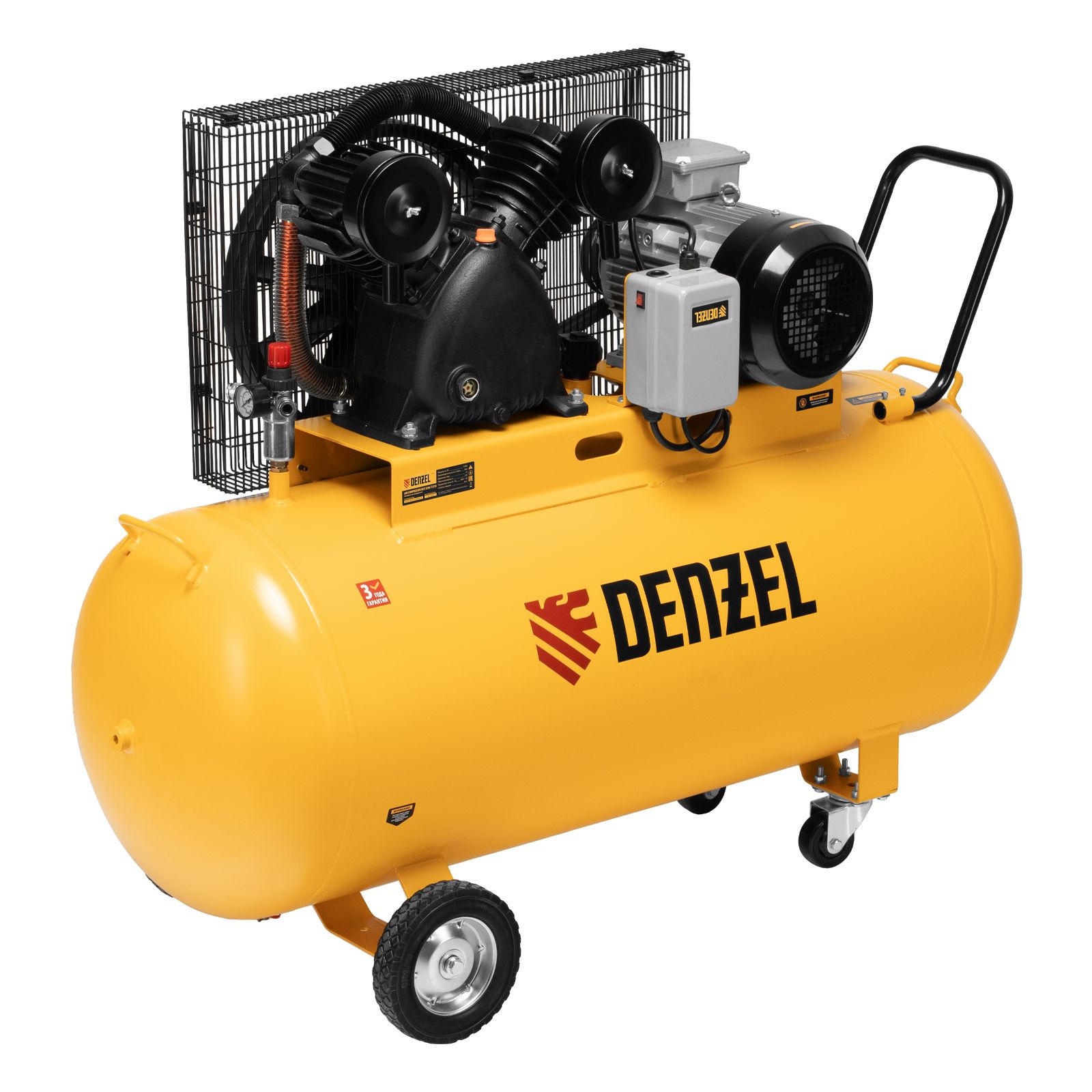 Компрессор воздушный рем. привод BCV 5500-T/270, 5,5 кВт, 270 литров, 850 л/мин DENZEL 58125