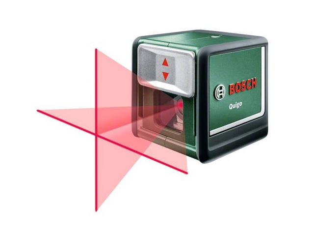 Нивелир лазерный QUIGO, с держателем, проекция: крест, до 10 м, +/- 6 мм, резьба 1/4",  ...BOSCH 0603663521