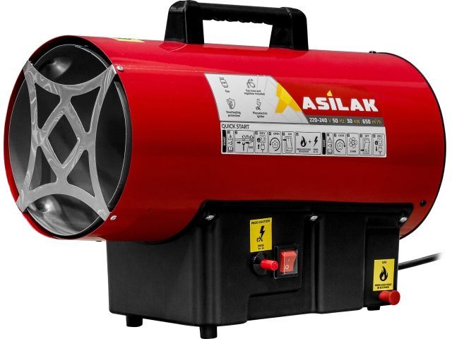 Нагреватель воздуха газовый SLG-30000, 30 кВт, 650 куб.м/час,   ASILAK AS6310-3