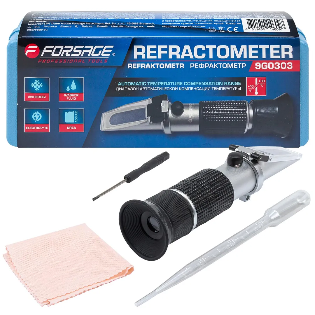 Рефрактометр 3в1 (антифриз, электролит, омывающая жидкость)  ...Forsage F-9G0303