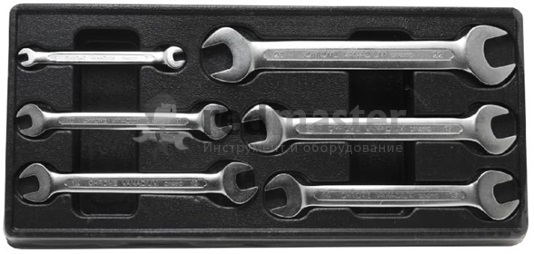 Набор ключей рожковых (6-22мм)6 пр, в лотке  Partner PA-T5061(т)