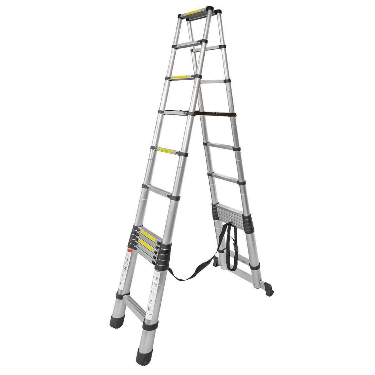 Стремянка телескопическая алюм. бытовая 3.5м (12+12 ступ.) Forsage F-UP350-2