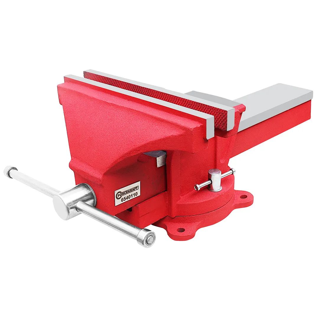 Тиски стальные поворотные с наковальней  10"-250 мм. FORCEKRAFT FK-6540110