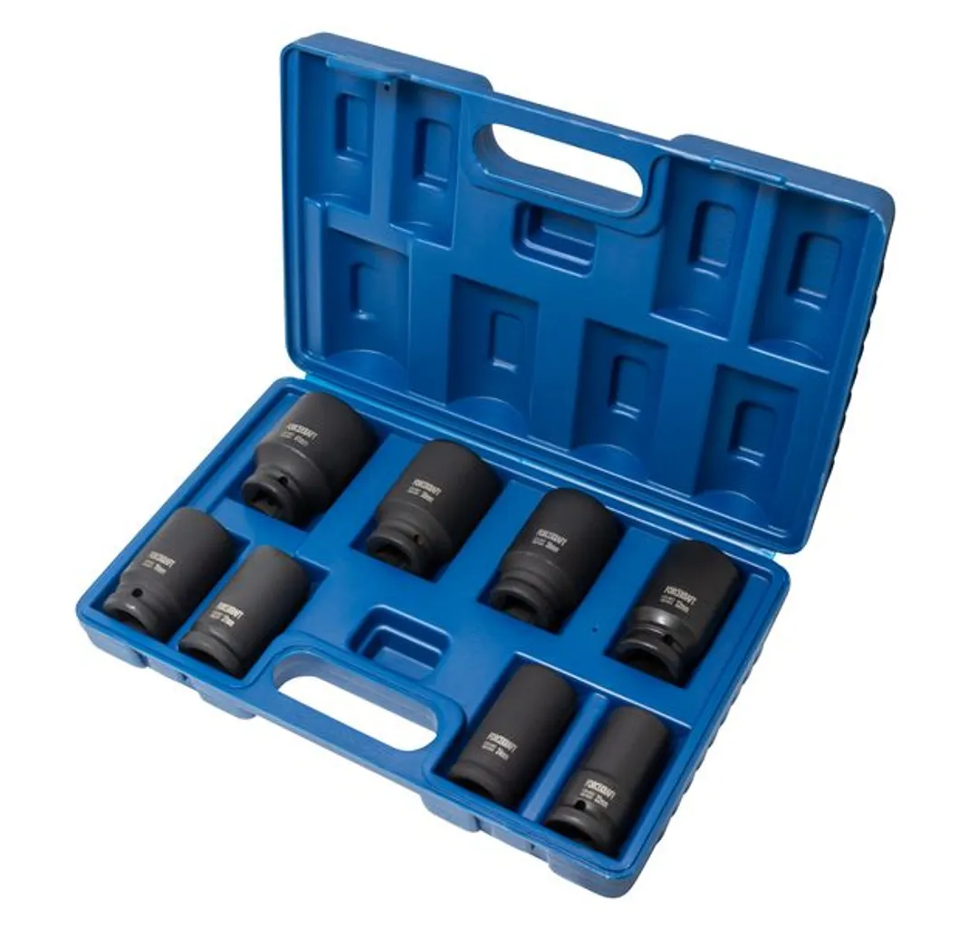 Набор головок ударных глубоких, 8пр., 3/4''(22,24,27,30,32,36,38,41мм), в кейсе FORCEKRAFT FK-6081-5MPB