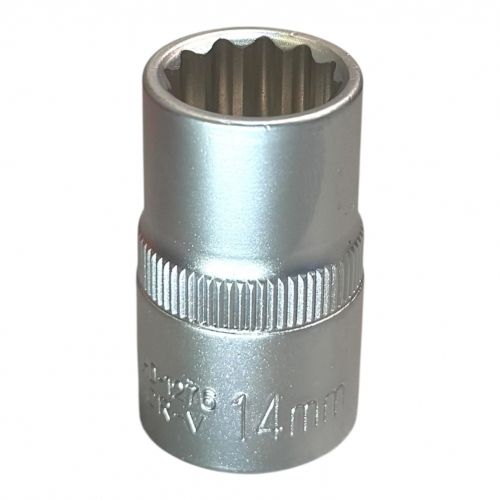 Головка торцевая 1/2" 12гр. 14мм, L38 мм, CrV H-D HD-1276