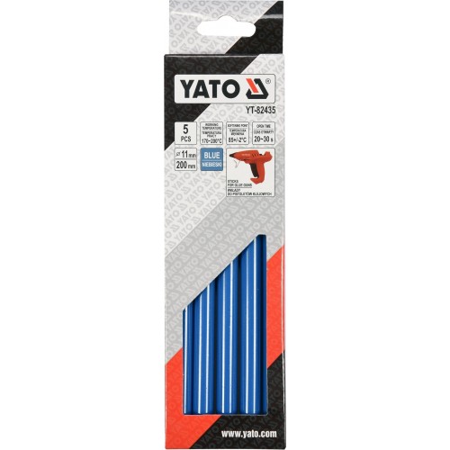 Стержни для термопистолета 11.2х200mm синие (5шт)  YATO YT-82435